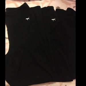 bundle of large PINK capri leggings